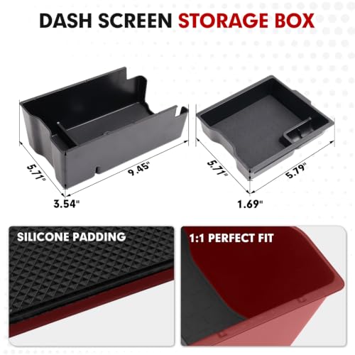 2PCS Center Console Organizer for 2026 Toyota RAV4 Accessories (2026 Toyota RAV4-Center)