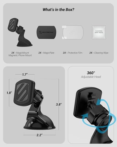 Extra Strength Suction Car Phone Mount (Extra Strength - Window / Dash Suction / 2 Pack)