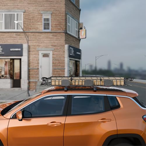 84"x 39"x 6" Universal Rooftop Cargo Carrier Basket (84"x39"x6"(w/Net+Bag+Pedal+Straps))