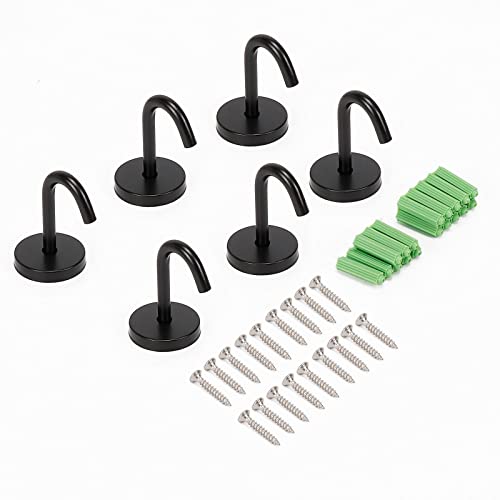 Coat Hooks Wall Mount Hooks for Hanging Hat Hurse Robe (Matte Black / 2 Inch (Ceiling))
