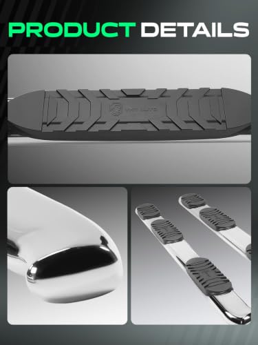 5 Inch Running Boards for Chevy & GMC (Crew Cab/5.5FT Bed / Stainless Steel)