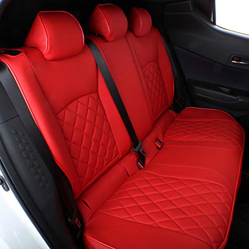 Car Accord & Hybrid Seat Covers 2018 (Red / 2018-2022 Accord & Hybrid;Rear 40/60 Split)