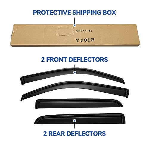 Window Visors Rain Guards for 2009 (2009-2014 f150 SuperCrew)