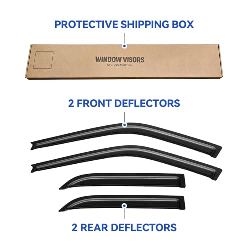 Window Visors Rain Guards for 1984 (1984-1992 Toyota Corolla)