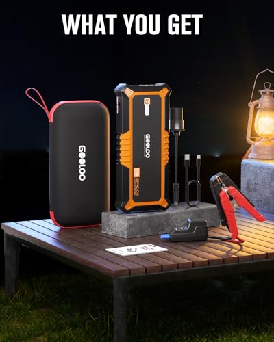 GP4000 4000A & 24000mAh 12V Car Battery Jumper Starter Portable (orange)