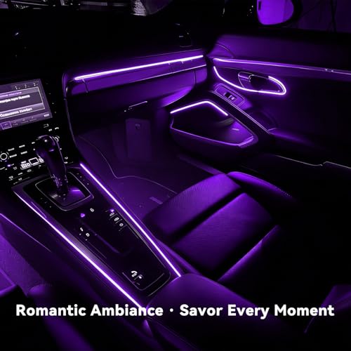 EL Wire Interior Car LED Strip Lights (Purple)