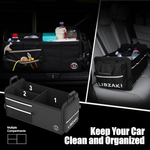 LIBZAKI Car Trunk Storage Organizer (Standard / Black)