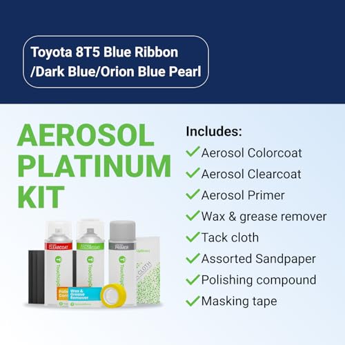 Car Paint Touch Up Spray Kit (Aerosol Spray - Platinum Kit / Blue Ribbon/Dark Blue/Orion Blue Pearl)