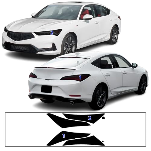 Full Headlight Taillight Tint Kit Compatible with Acura Integra 2023 (Full Kit / Dark Smoke)