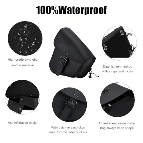 Solo Saddle Bags (Black-Single Buckle / Left Side)