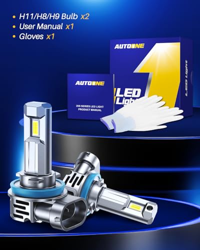 H11/H9 Bulb, No Flicker H11 Lights, 60000LM with Cooling Fan, H9/H8/H11 Car Bulbs Plug and Play, IP68, Pack of 2 (H11/H9/H8)