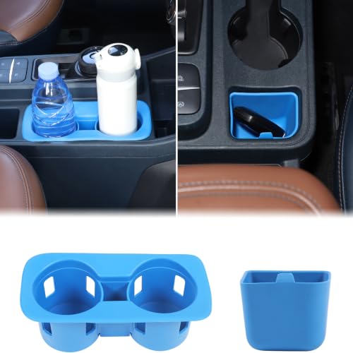 Center Console Cup Holder Insert Kit Compatible with Ford Maverick 2022+ (Blue(Kit))