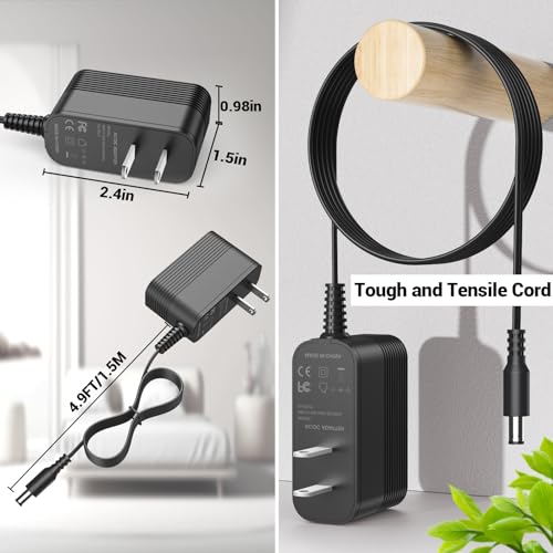 15V Power Cord for Gooloo Jump Starter Charger for Booster Jump Starter