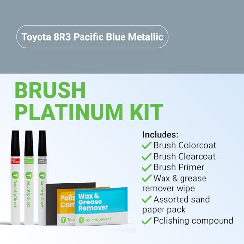 Car Paint Touch Up Brush Kit (Brush - Platinum Kit / Pacific Blue Metallic)