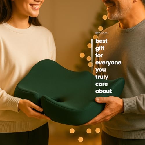 Seat Cushion for Tailbone Pain Relief (Green & Dark Gray)