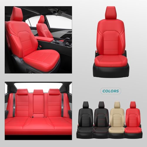 Custom Fit Seat Covers for Toyota Camry 2025 2026 Hybrid (Red / 2025-2026 Camry LE SE)