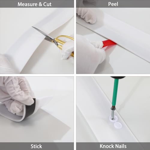Garage Door Top and Sides Seal Strip (32.8 FT / White)