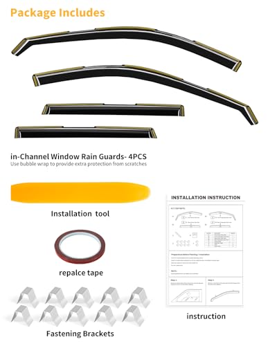 in Channel Window Visors Rain Guards for Honda CR (Fit for 2023-2026 Honda CR-V CRV)
