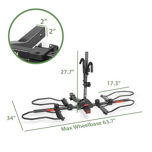 Hitch Bike Rack for 2 Bikes (Black)