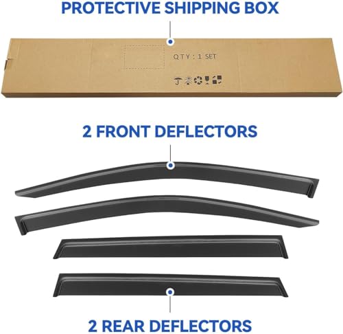 Window Visors Rain Guards for 2022 (2022-2026 Toyota Corolla Cross)