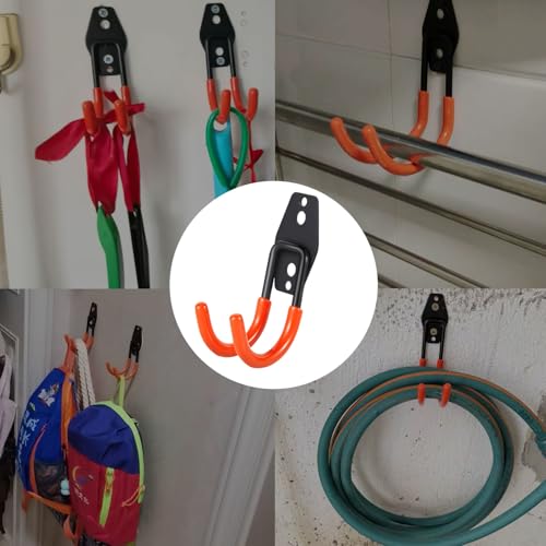Heavy Duty Garage Storage Hooks 2 Pack Garage Tool Organizer Wall Mount (One Size)