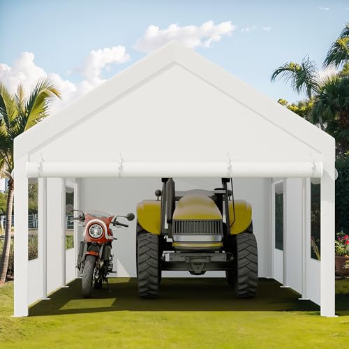 JY QAQA Carport (White / 12x20 FT)