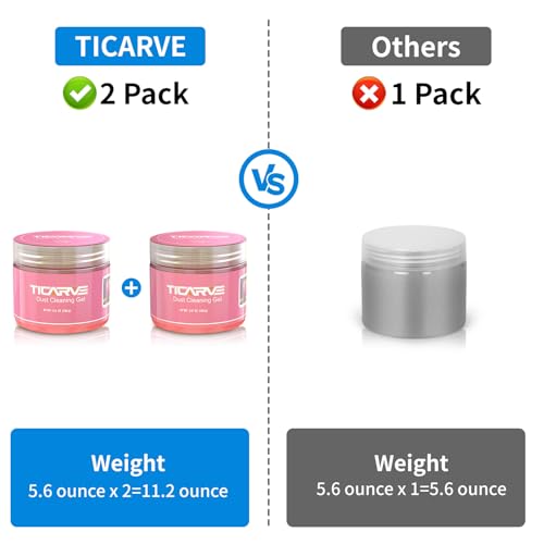 2pack Car Cleaning Gel Car Accessories Car Cleaning Detailing Kits (Rose Red 2 Pack)