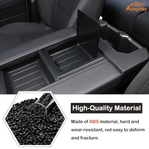 Armrest Hidden Storage Cover Lid for Toyota Tundra SR (Matte Black(B))