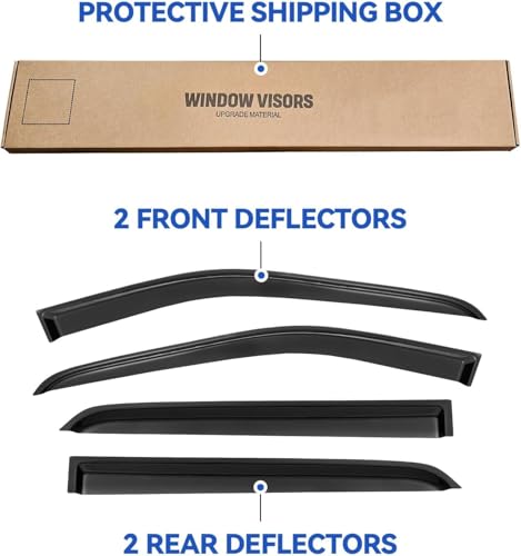 Window Visors Rain Guards for 2018 (2018-2024 Nissan Kicks)