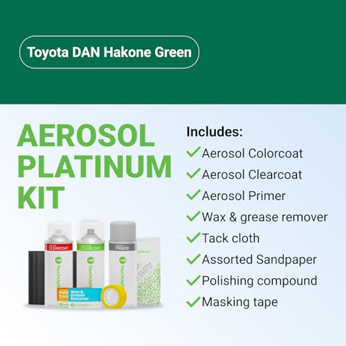 Car Paint Touch Up Spray Kit (Aerosol Spray - Platinum Kit / Hakone Green)
