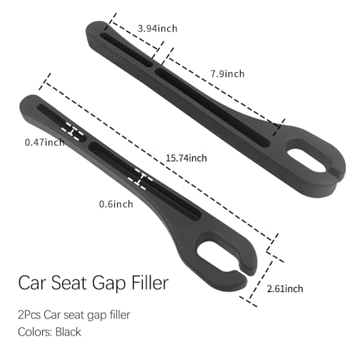 2PCS Car Seat Gap Filler Organizer with Phone Holder (Black)