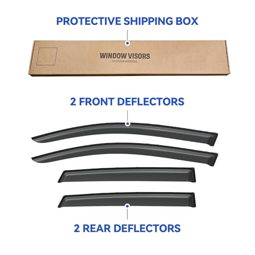 Window Visors Rain Guards for 2007 (2007-2012 Dodge Caliber)