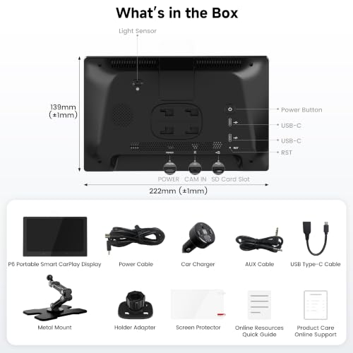 9.15" QLED Wireless CarPlay Screen for Car (9.15")