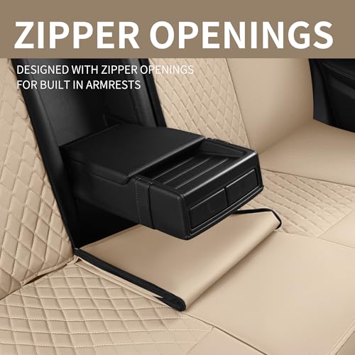 Solid Black Full Set Car Seat Covers (N1 Beige / Full Set)