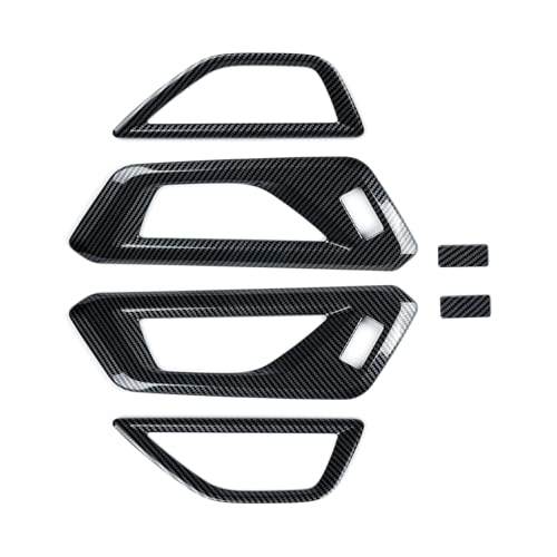 Car Inner Door Handle Panel Cover Decals Only for 2025 2026 Subaru Forester Accessories ABS Carbon Fiber Stickers (Inner Door Handle Decal)