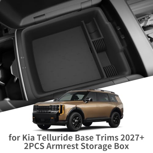 2PCS Center Console Organizer for Kia Telluride Base Trims 2027 (2PCS Center Console Organizer)