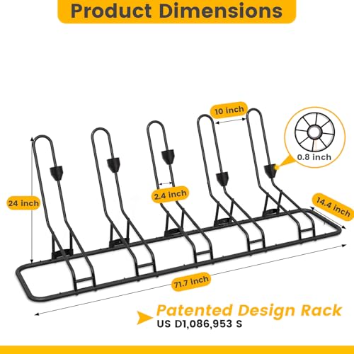 Floor Bike Rack for 5 Bikes (5 Bike Rack)