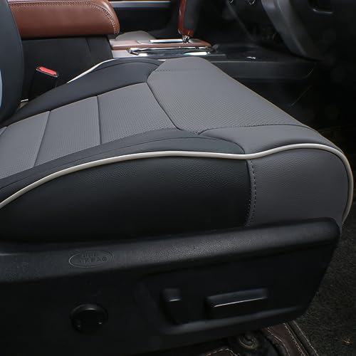 Custom Fit Tacoma Car Seat Covers for Toyota Tacoma 2016 2017 2018 2019 2020 2021 2022 2023 Access Cab (Leather (Black/Gray) / 2016-2023 Full Set Access Cab,2DR)