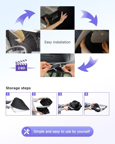 2025 2026 Pathfinder Windshield Sun Shade Windshield Sunshade for Pathfinder 2022 2023 2024 2025 2026 Accessories Protect Sun Rays & Heat Damage Keeps Cool (2022-2026 Pathfinder)