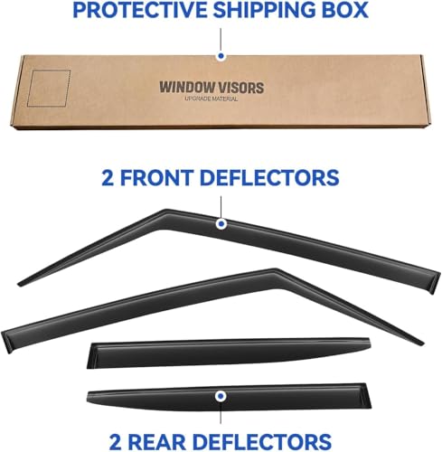 Window Visors Rain Guards for 2015 (2015-2024 Jeep Renegade)