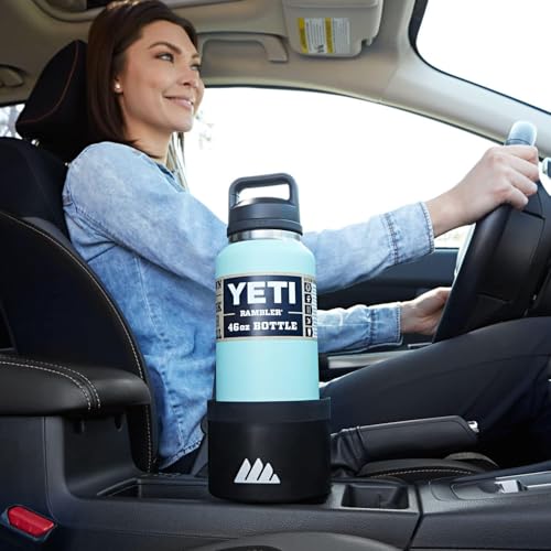 Ultimate Car Cup Holder Expander with Adjustable Base (Black / 2 Pack)