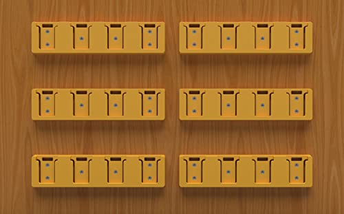 Battery Rack for DeWalt 20V (Yellow-4pc)
