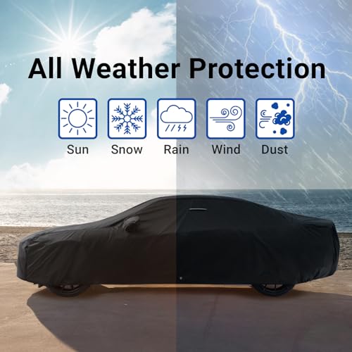 Car Cover Waterproof All Weather for 2003 (Black / Red (Stripe) / 81. Sunfire 2003-2005)