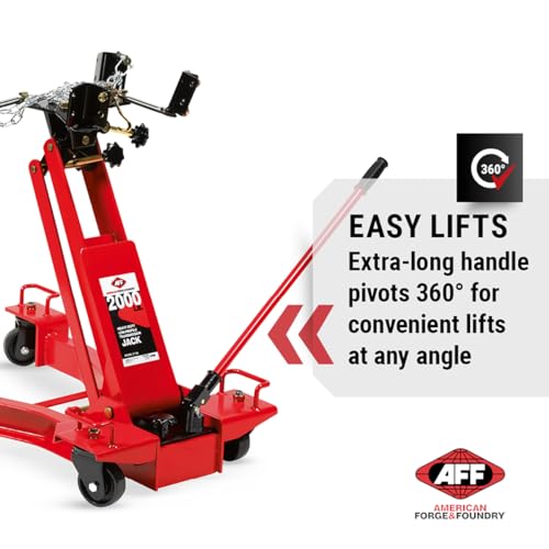 Low Profile Manual Hydraulic Transmission Jack (2000 lbs Capacity)