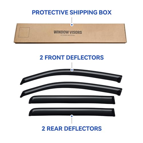 Window Visors Rain Guards for 2017 (2017-2026 Honda Ridgeline)