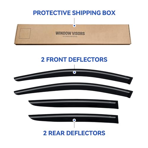 Window Visors Rain Guards for 2024 2025 2026 Subaru Crosstrek & Impreza (2024-2026 Subaru Crosstrek & Subaru Impreza)