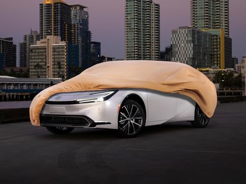 Heavy Duty Outdoor Car Cover Custom Fit for 2010 (Custom Fit Toyota Prius / brown)