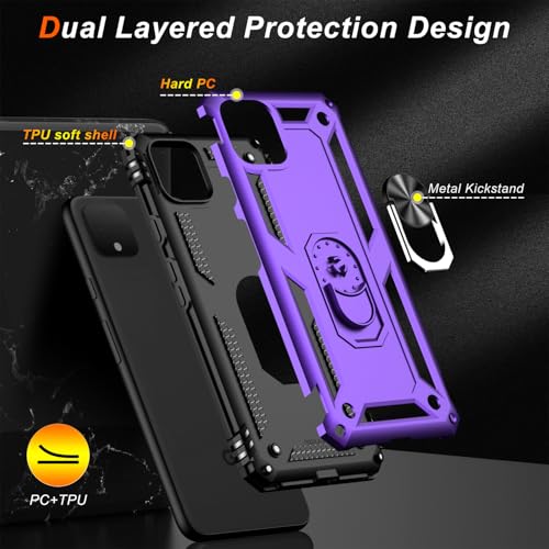 for Google Pixel 4 XL Case with Screen Protector (Purple / Google Pixel 4 XL)