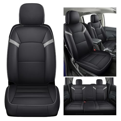 Chevy Colorado Seat Covers ((2023-2025) Full Set / Black&Gray)
