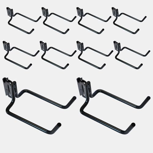 10-Pack E-Track Double J Hooks, 5.5-Inch Deep x 4-Inch Wide (5.5" Deep 4" Wide - 10P)